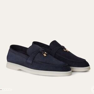 Loro Piana Summer Charm Walk Loafers Navy blue